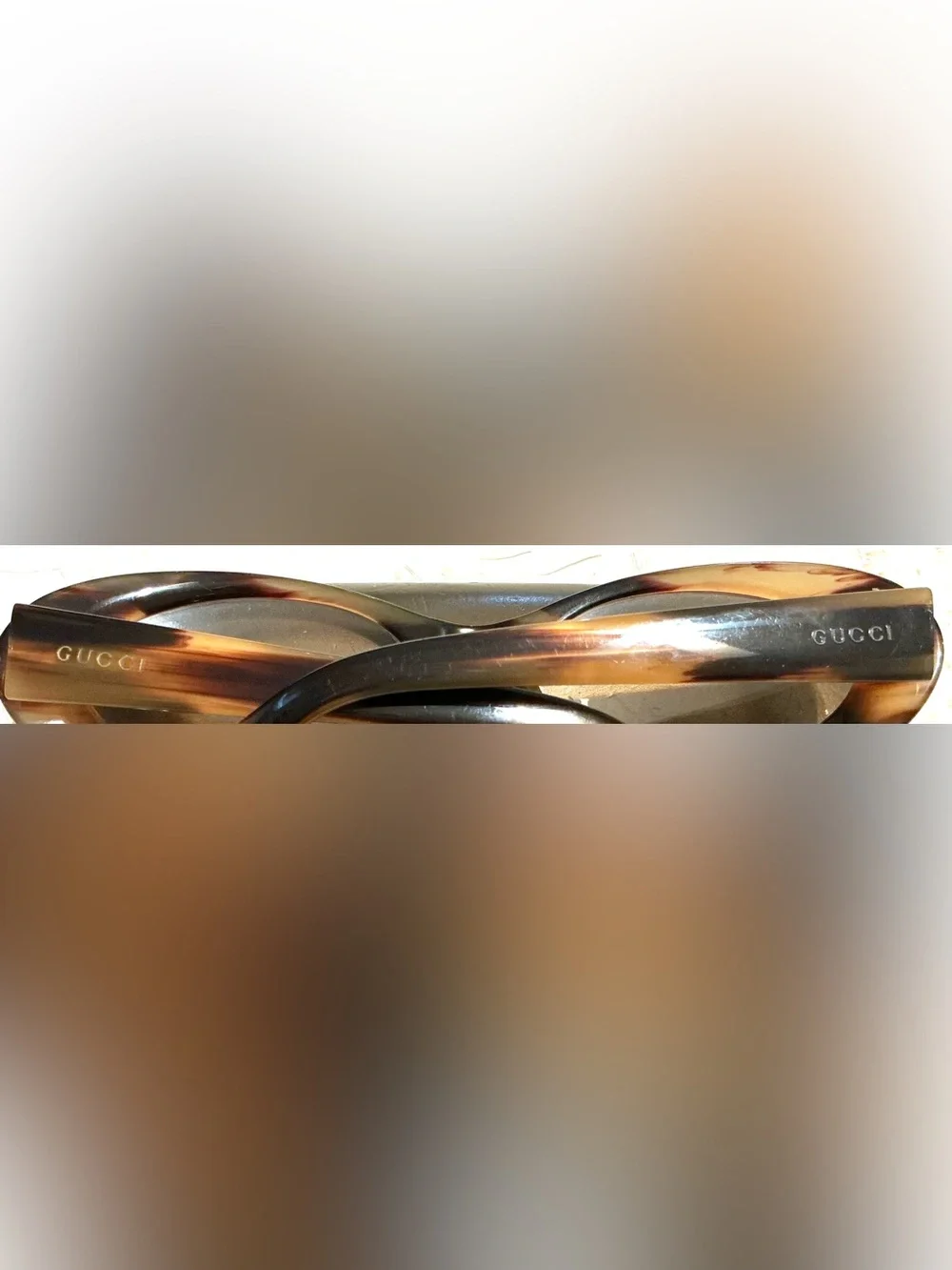 Gucci Brown Tortoise Cat-Eye Women's Glasses